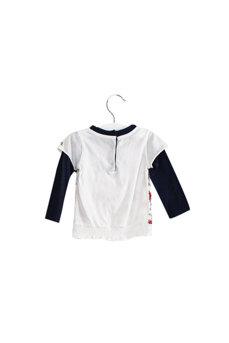 A White Long Sleeve Tops from La Compagnie des Petits in size 12-18M for girl. (Back View)