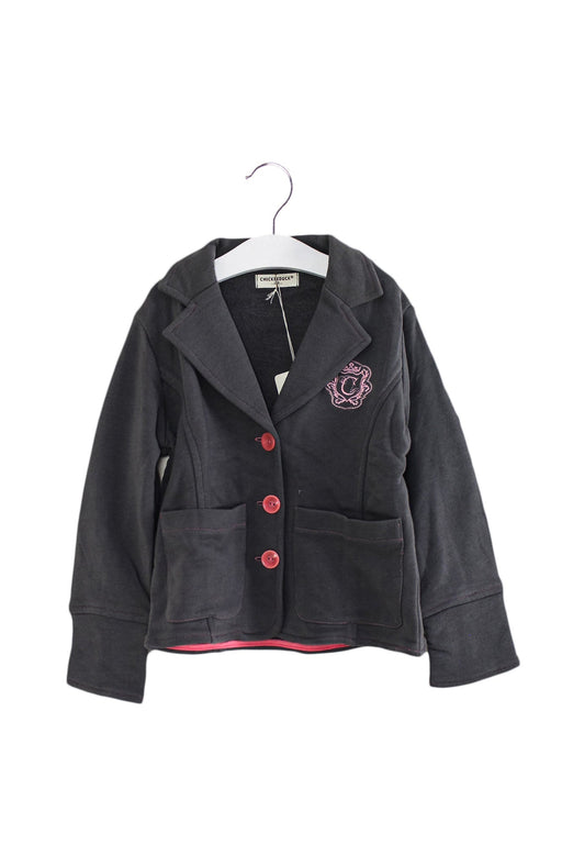 A Grey Blazers from Chickeeduck in size 7Y for girl. (Front View)