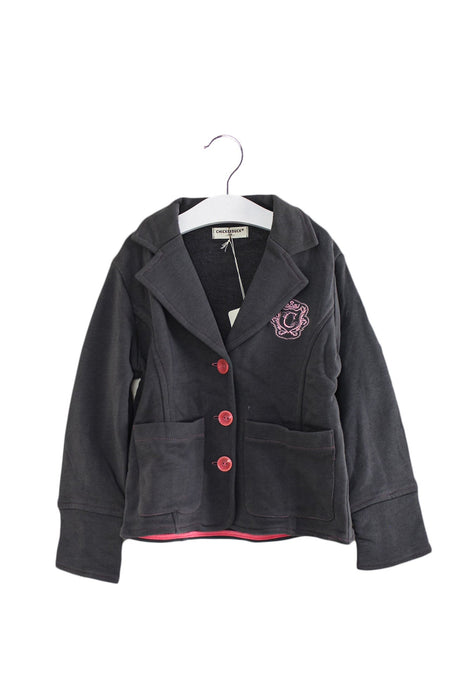 A Grey Blazers from Chickeeduck in size 7Y for girl. (Front View)