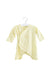 A Yellow Onesies from Chicco in size 0-3M for neutral. (Front View)
