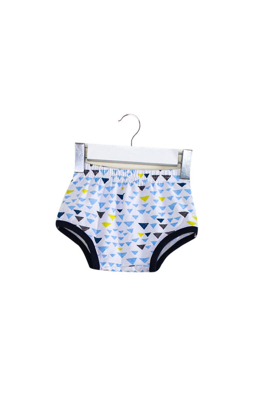 A White Bloomers from and the little dog laughed in size 0-3M for boy. (Front View)