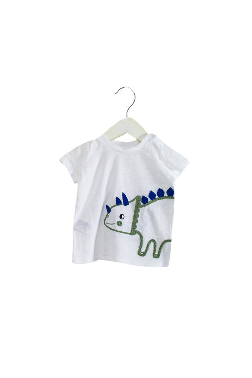 A White Short Sleeve T Shirts from Seed in size 3-6M for girl. (Front View)