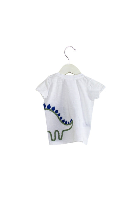 A White Short Sleeve T Shirts from Seed in size 3-6M for girl. (Back View)