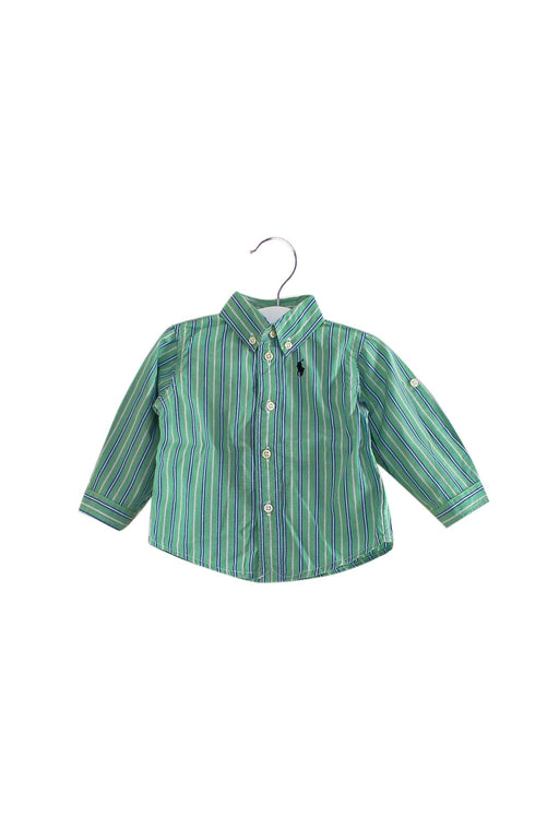 A Green Shirts from Ralph Lauren in size 3-6M for boy. (Front View)