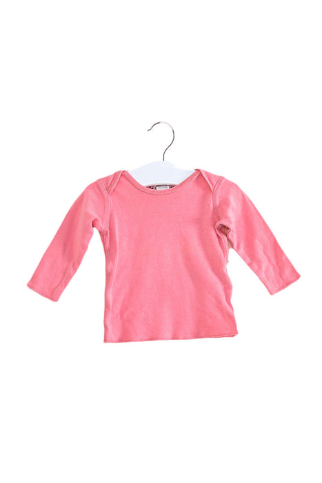 A Pink Long Sleeve Tops from Bonpoint in size 3-6M for girl. (Front View)