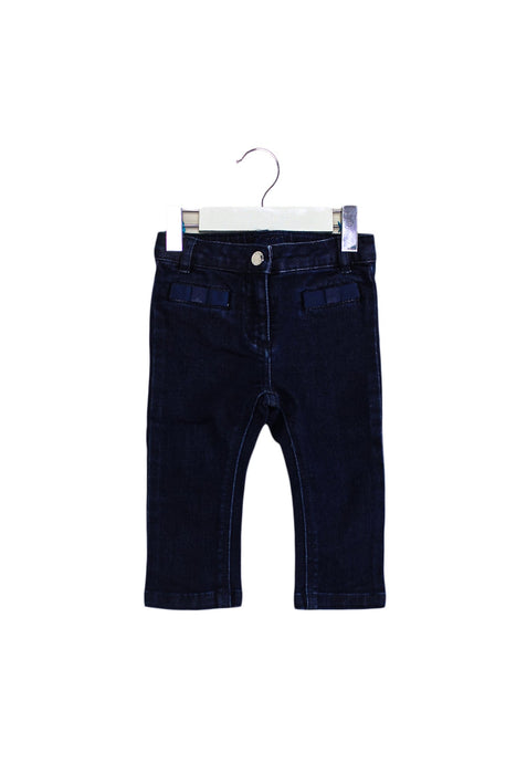 A Navy Jeans from Jacadi in size 6-12M for girl. (Front View)