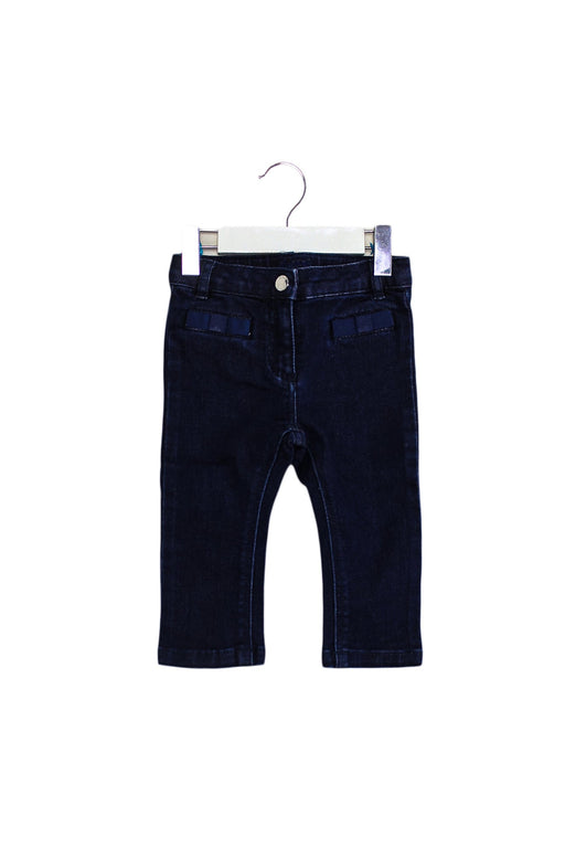 A Navy Jeans from Jacadi in size 6-12M for girl. (Front View)
