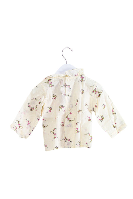 A Ivory Long Sleeve Tops from Bonpoint in size 3-6M for girl. (Back View)