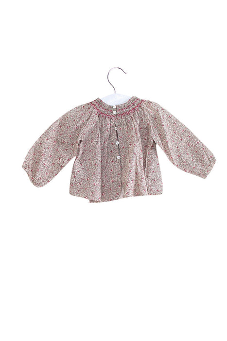 A Pink Long Sleeve Tops from Bonpoint in size 3-6M for girl. (Back View)