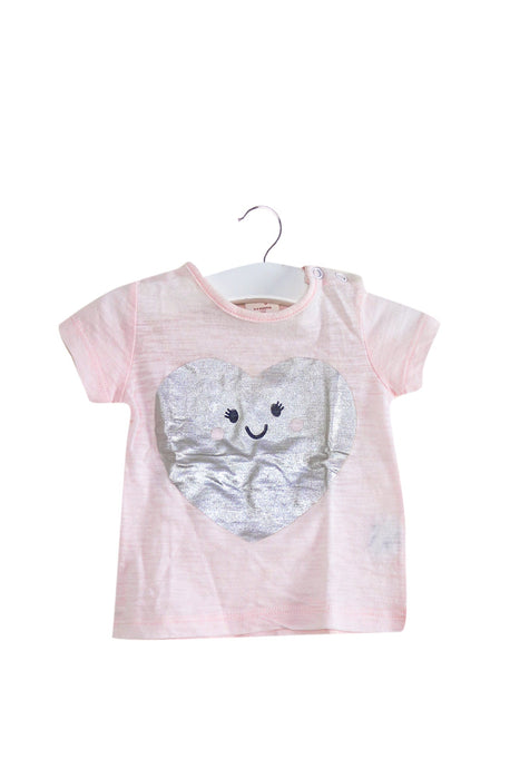 A Pink Short Sleeve T Shirts from Seed in size 0-3M for girl. (Front View)