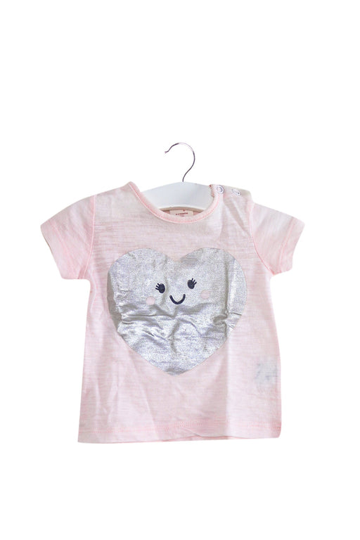 A Pink Short Sleeve T Shirts from Seed in size 0-3M for girl. (Front View)