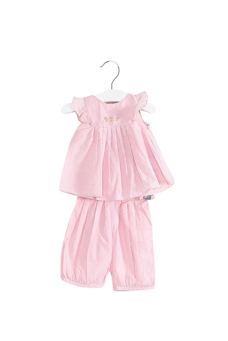 A Pink Shorts Sets from Jacadi in size 0-3M for girl. (Front View)