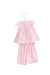 A Pink Shorts Sets from Jacadi in size 0-3M for girl. (Back View)