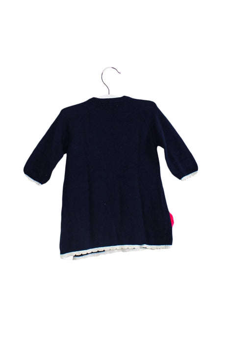 A Navy Long Sleeve Dresses from Billieblush in size 3-6M for girl. (Back View)