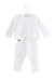 A White Pyjama Sets from Jacadi in size 6-12M for girl. (Front View)