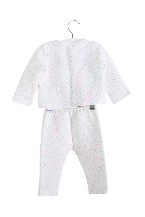 A White Pyjama Sets from Jacadi in size 6-12M for girl. (Back View)