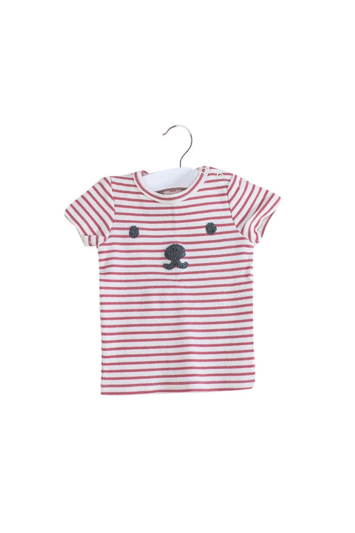 A Pink Short Sleeve T Shirts from Seed in size 3-6M for girl. (Front View)