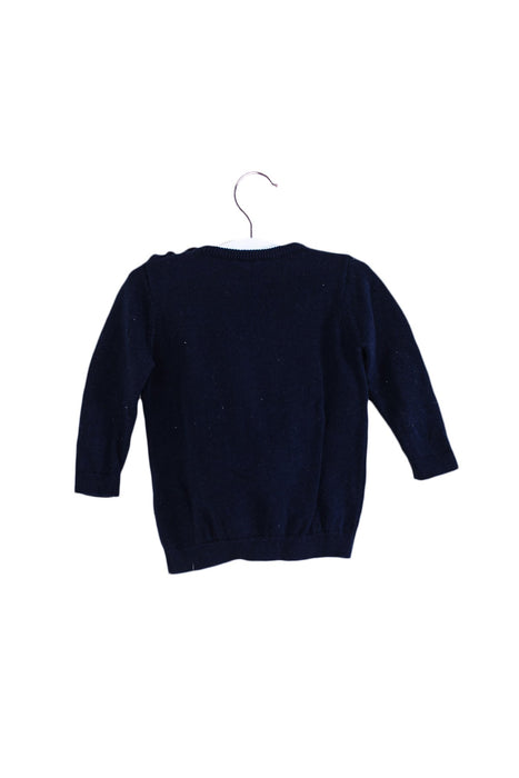 A Navy Knit Sweaters from Seed in size 0-3M for girl. (Back View)