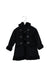 A Black Coats from Comme Ca Ism in size 2T for girl. (Front View)