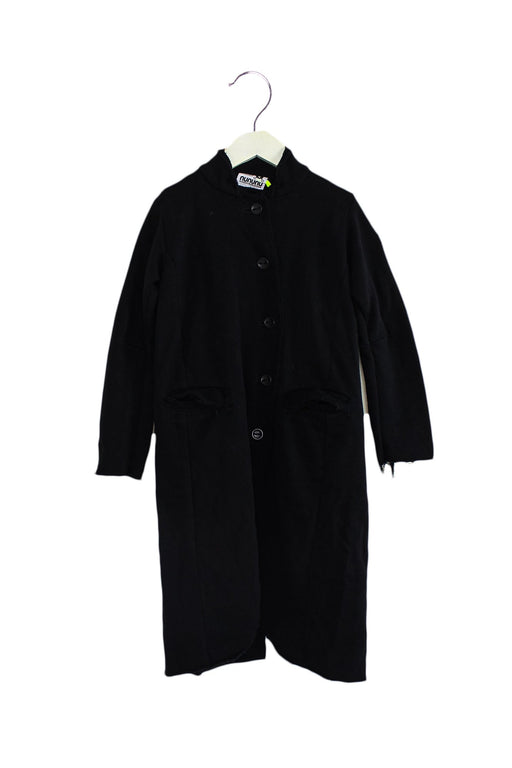 A Black Coats from Nununu in size 4T for girl. (Front View)