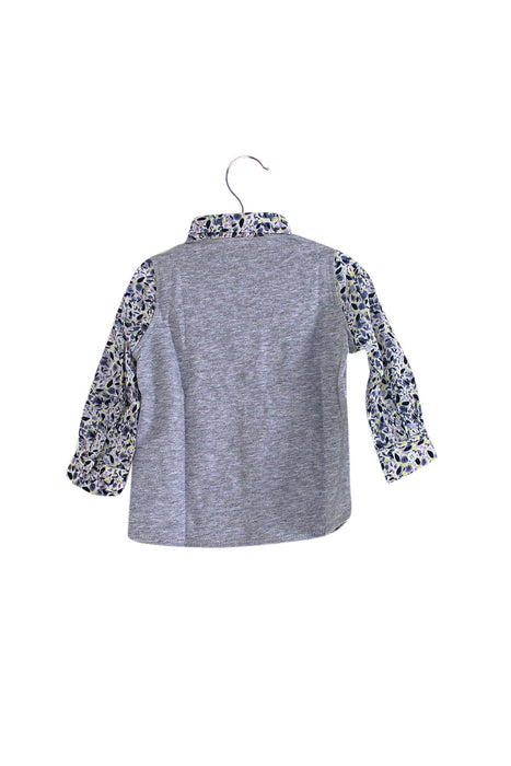 A Blue Shirts from IKKS in size 6-12M for boy. (Back View)