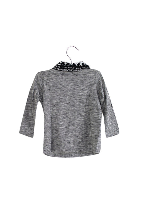 A Grey Long Sleeve Tops from IKKS in size 6-12M for boy. (Back View)