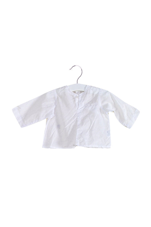 A White Long Sleeve Tops from Kidsagogo in size 0-3M for boy. (Front View)