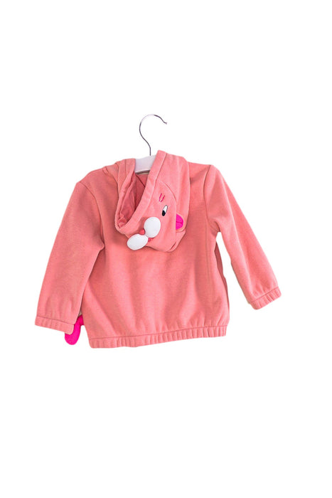 A Pink Zippered Sweatshirts from Momonittu in size 12-18M for girl. (Back View)
