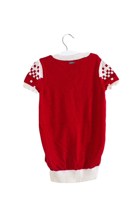 A Red Knit Sweaters from Ferrari in size 4T for girl. (Back View)