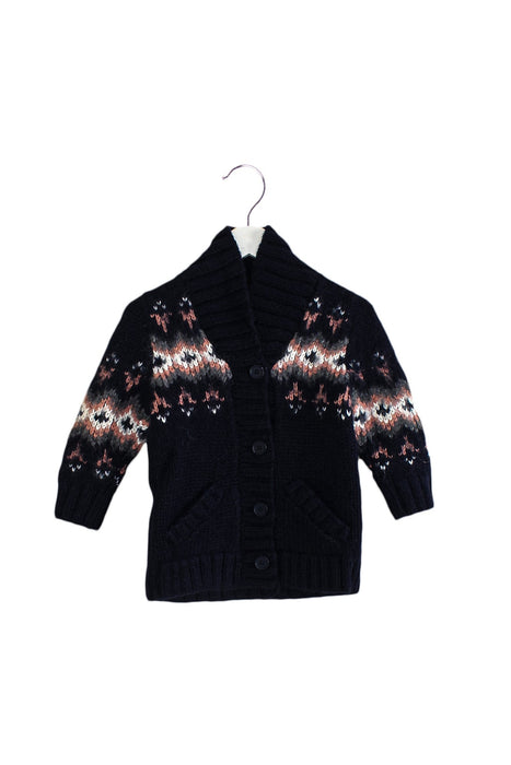 A Navy Cardigans from Bonpoint in size 4T for girl. (Front View)