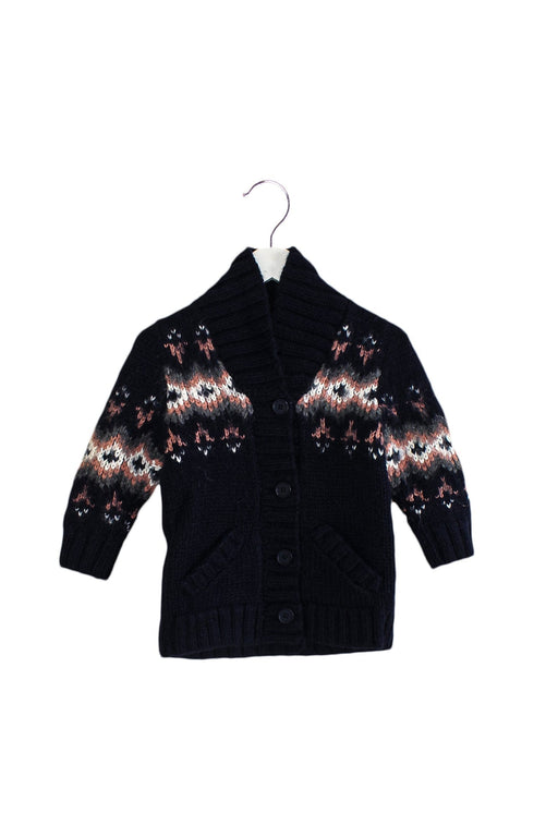 A Navy Cardigans from Bonpoint in size 4T for girl. (Front View)