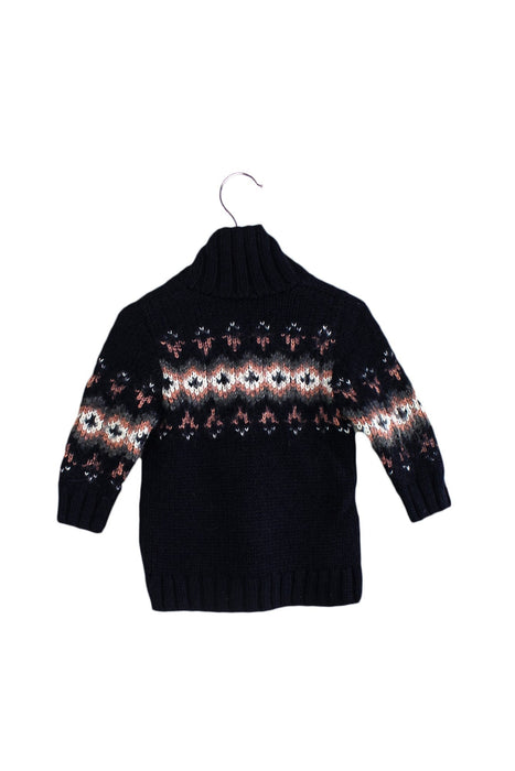 A Navy Cardigans from Bonpoint in size 4T for girl. (Back View)