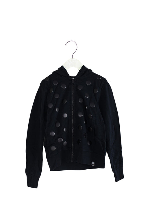 A Black Zippered Sweatshirts from Molo in size 6T for girl. (Front View)