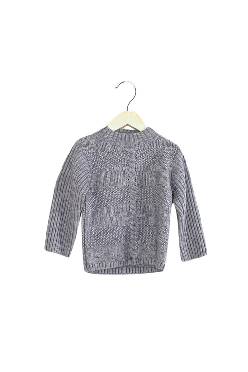 A Grey Knit Sweaters from Jacadi in size 12-18M for girl. (Front View)