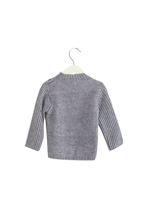 A Grey Knit Sweaters from Jacadi in size 12-18M for girl. (Back View)