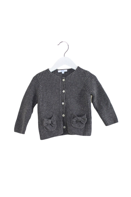 A Grey Cardigans from Jacadi in size 6-12M for girl. (Front View)
