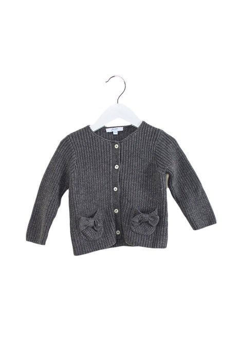 A Grey Cardigans from Jacadi in size 6-12M for girl. (Front View)