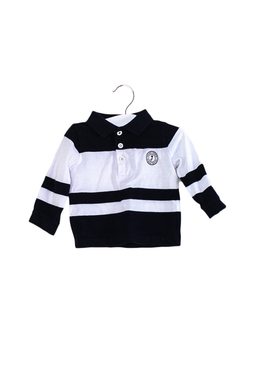 A Navy Long Sleeve Polos from Jacadi in size 3-6M for boy. (Front View)