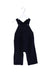 A Navy Long Overalls from Petit Bateau in size 6-12M for boy. (Front View)
