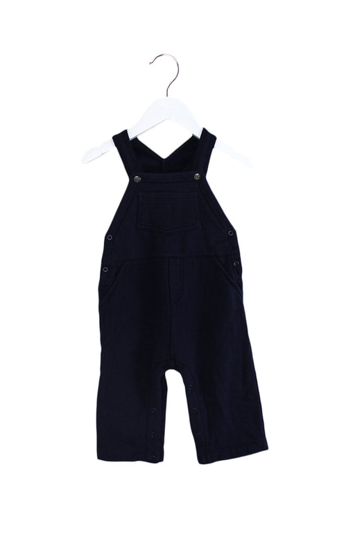 A Navy Long Overalls from Petit Bateau in size 6-12M for boy. (Front View)
