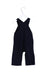 A Navy Long Overalls from Petit Bateau in size 6-12M for boy. (Back View)