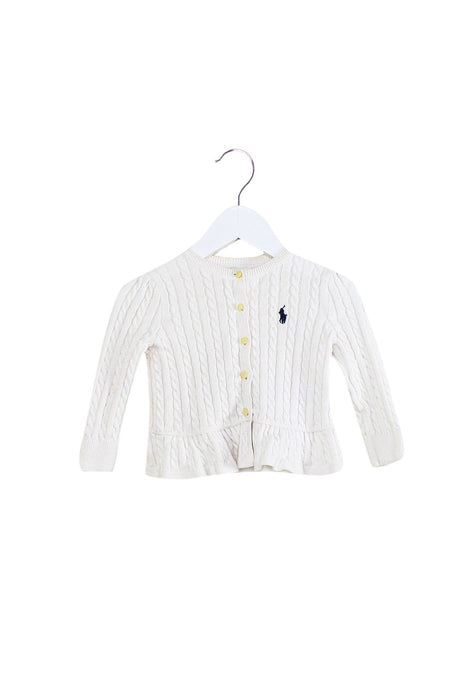 A White Cardigans from Ralph Lauren in size 6-12M for girl. (Front View)