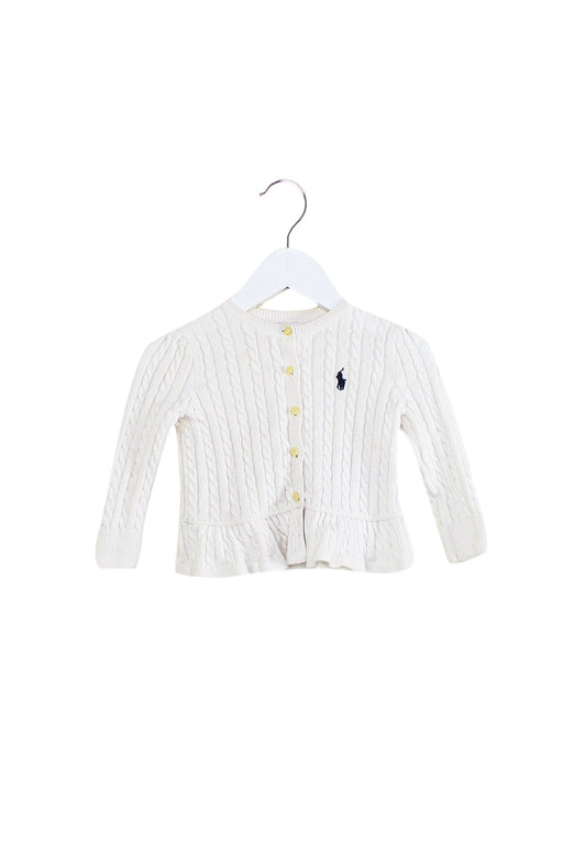 A White Cardigans from Ralph Lauren in size 6-12M for girl. (Front View)