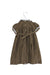 A Brown Short Sleeve Dresses from La Stupenderia in size 3T for girl. (Back View)