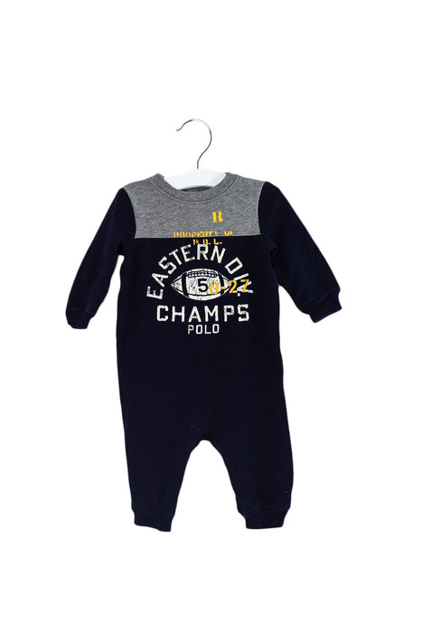 A Navy Long Sleeve Jumpsuits from Ralph Lauren in size 3-6M for boy. (Front View)