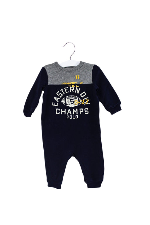 A Navy Long Sleeve Jumpsuits from Ralph Lauren in size 3-6M for boy. (Front View)