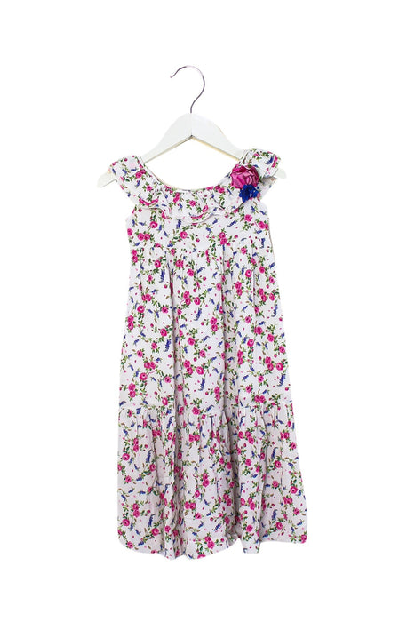 A White Sleeveless Dresses from Monnalisa in size 3T for girl. (Front View)