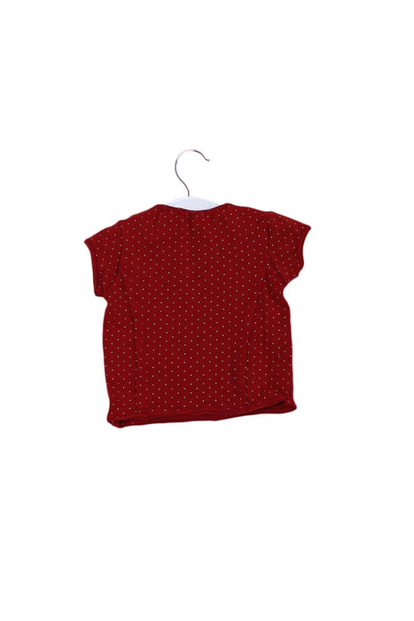 A Red Short Sleeve T Shirts from Absorba in size 6-12M for girl. (Back View)