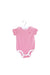 A Pink Short Sleeve Bodysuits from Ralph Lauren in size 0-3M for girl. (Front View)