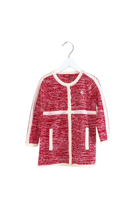 A Red Sweater Dresses from Ferrari in size 3T for girl. (Front View)